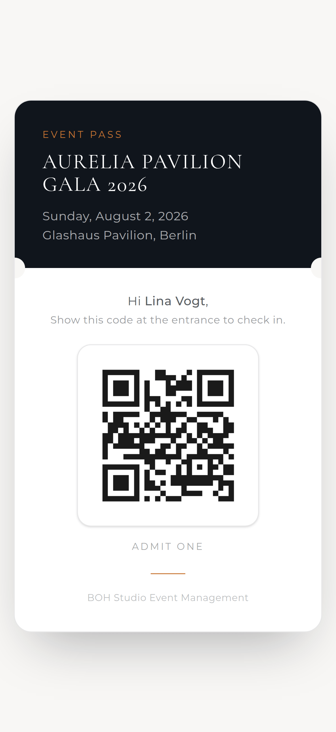 Digital event pass